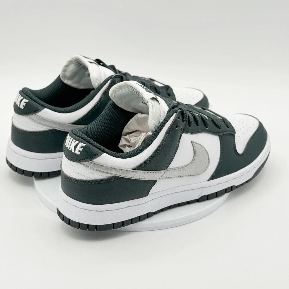 Nike Dunk Low Size 8.5 Womens Seaweed/Metallic Silver-White IO7450-364, NEW